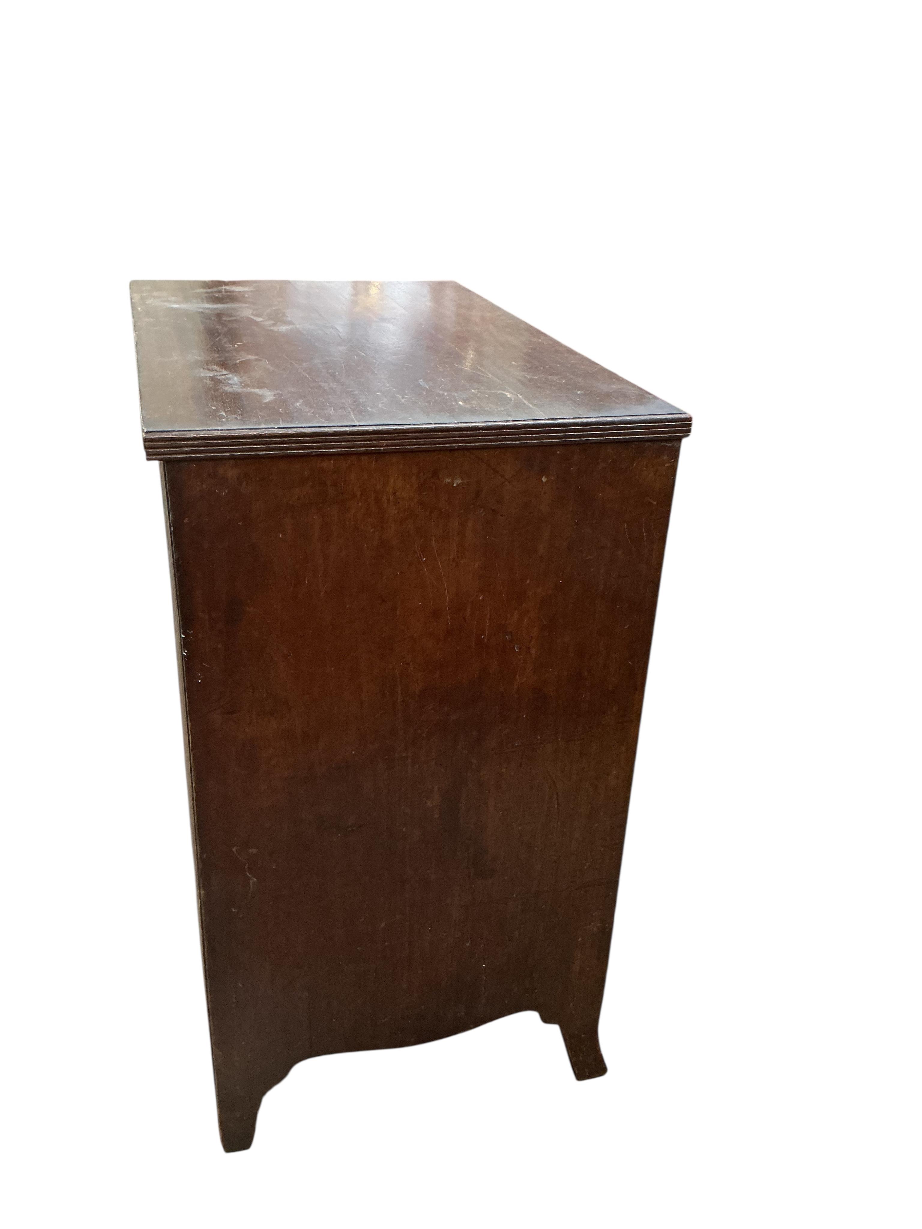 A small Regency mahogany chest, width 74cm, depth 46cm, height 82cm